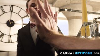 Dr Wolf rams his raw manhood inside Austin Young's tight hole in doggy style