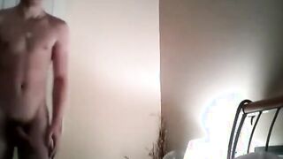 Yorkshire Lad Strokes for a Girl on Webcam