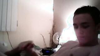 Yorkshire Lad Strokes for a Girl on Webcam
