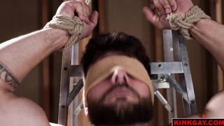 Colt Spence manhandles his beefcake boy toy Heath Halo