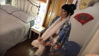 Japonesa gostosa do rabão fudendo com o dotado