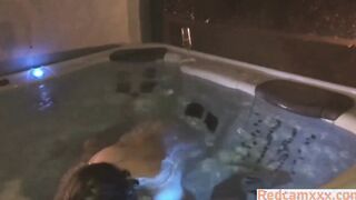 Hot Babe Gets Fucked In The Hot Tub Getting Some Hot Stick Cum On Her