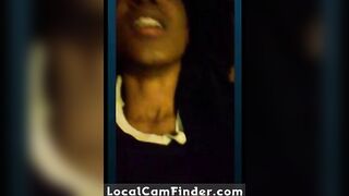 Black Amateur With Big Natural Tits on Webcam Skype Fun