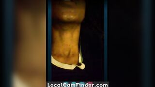 Black Amateur With Big Natural Tits on Webcam Skype Fun
