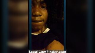 Black Amateur With Big Natural Tits on Webcam Skype Fun