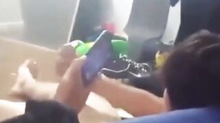 Asian Twink Cums While Watching Porn