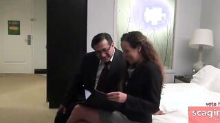 Old Man and Young Escort's Passionate Hotel Encounter