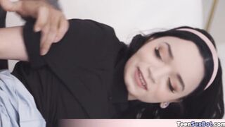 Petite teen has a crush on her mentor