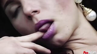 Lesbians milking sperm into retro bdsm clip