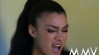 Dark Haired honey masturbating inside shower
