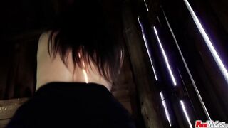 Trashy goddess gets banged and titty jizzed