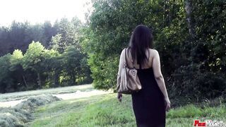 Trashy goddess gets banged and titty jizzed