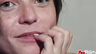 Stockinged goddess gets shaved vagina licked and plowed