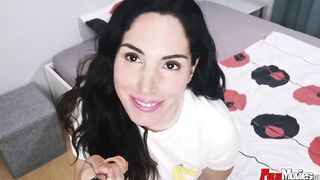Dark Hair bitch fucks the selfie stick