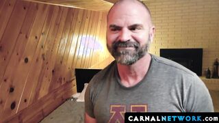 Austin Young got horny after seeing his cousin's bulging cock in a tight pair of brie