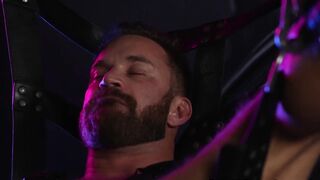 Hunky Bruce Jones got his ass wrecked after being fucked with a massive dildo by hair