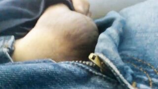 Str8 Big-Cock Hunk Strokes on the Bus