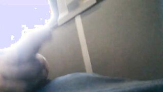 Str8 Big-Cock Hunk Strokes on the Bus