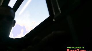 Str8 Big-Cock Hunk Strokes on the Bus