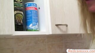 Blonde With Great Tits Teases The Camera