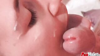 Amateur Hot getting facialized