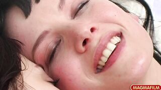 Lustful lesbians masturbating their pussies