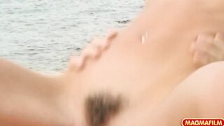Petite Hottie gets arse fuck on the beach
