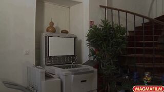 Big Boobed bitch gets boned into the office