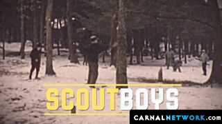 Lance Charger with two other scouts got their assess fingered and tongued by their sc