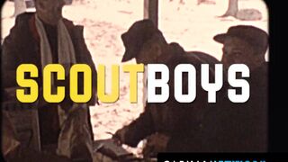 Lance Charger with two other scouts got their assess fingered and tongued by their sc