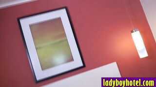 Horny big dick ladyboy fucked herself