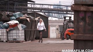 Huge boobed boss fucks her employee