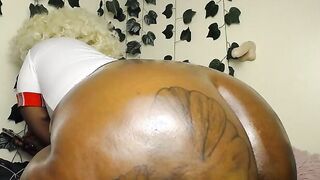 Big Black Booty Oiled Tatted