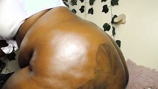 Big Black Booty Oiled Tatted