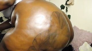 Big Black Booty Oiled Tatted