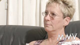 Mature lovers having sex inside three-way