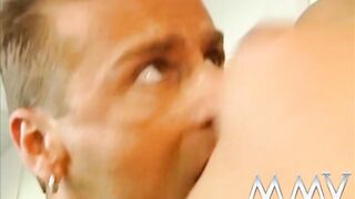 beauty blondie fucks inside the toilet