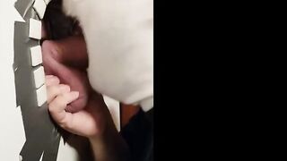 Glory Hole Amateur Takes on a Big Cock