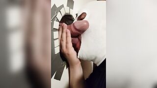 Glory Hole Amateur Takes on a Big Cock