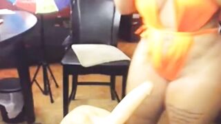 Big-Booty Amateur BBW with Huge Tits on Webcam