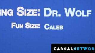 The meaty and long shaft od Dr Caleb drills and throbs into Caleb Anthony's tiny hole
