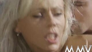 Goddess blondie blowing dick on the cliffs
