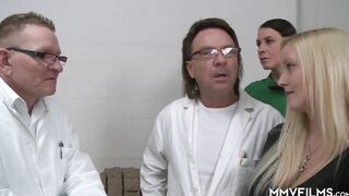 Adorable blonde 18 gets a doctors cure