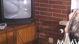 Blonde Dru gets vagina and arse screwed