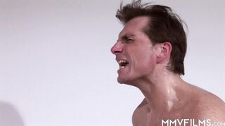 EU blonde Hot taking penis