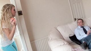 EU blonde slut gets screwed and cumshot