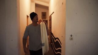 Chubby milf gets long knockers cumshot