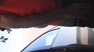 Daddy me folla en el parking - Amateur Bareback Outdoor Fuck