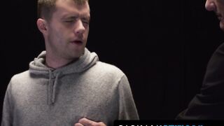 Mathew Figata slapped the boy's ass cheeks before fingering his hole and penetrating