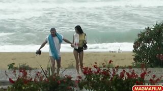 sexy bitch gets arse banged by the beach